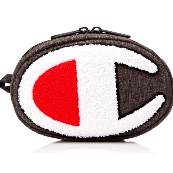 Champion Handbags - Champion Prime Sling Shoulder / Waist Fanny Pack C Logo Belt Bag Dark Grey